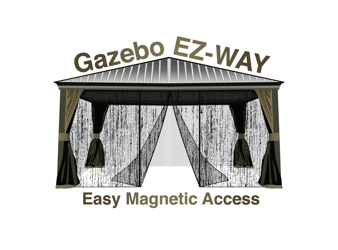 Gazebo EZ-Way Magnetic Insert Screen custom designed for all standard gazebo zipper openings.