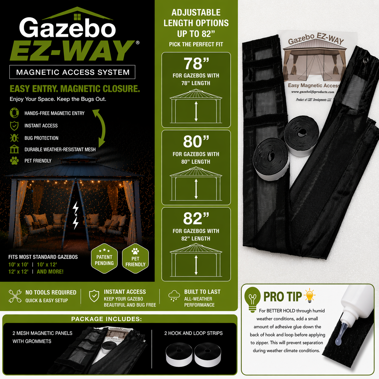 Gazebo EZ-Way Magnetic Insert (PATENT PENDING)