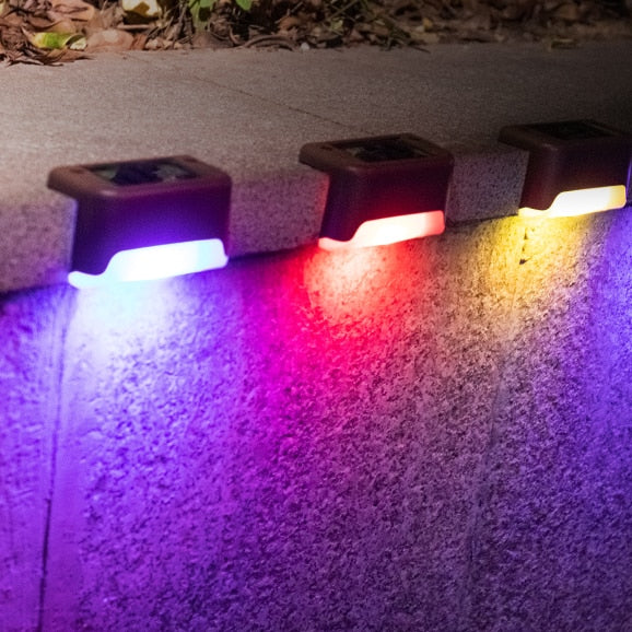 Solar Light Outdoor Garden Step Light 1/4/10 / 20pcs Waterproof Courtyard Stair Deck Fence Terrace Lighting LED Wall Washer
