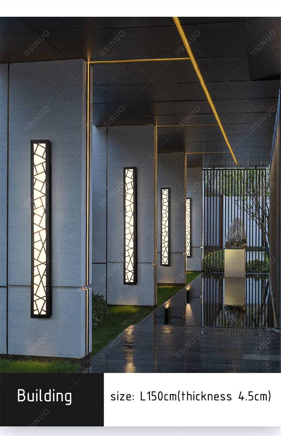 Waterproof outdoor wall lamp, LED Tall Wall Lamp, IP65 Aluminum Light, Garden Villa porch Sconce Light