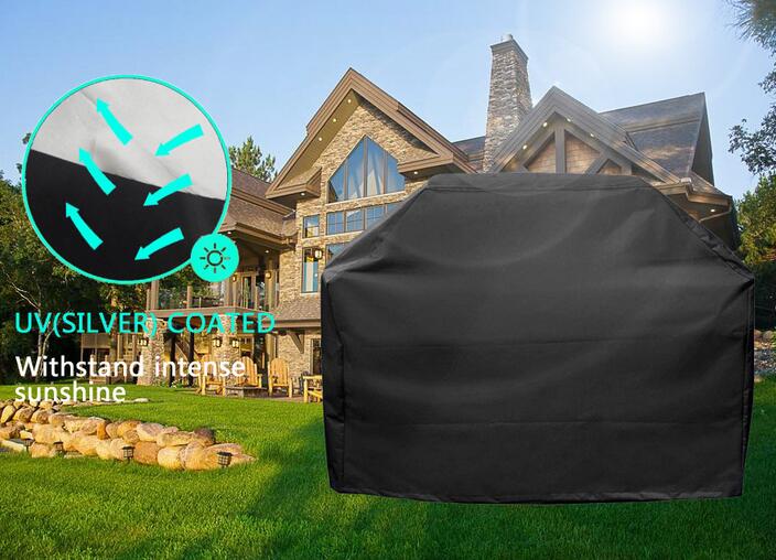 Black Waterproof BBQ Cover, Heavy Duty Grill Cover