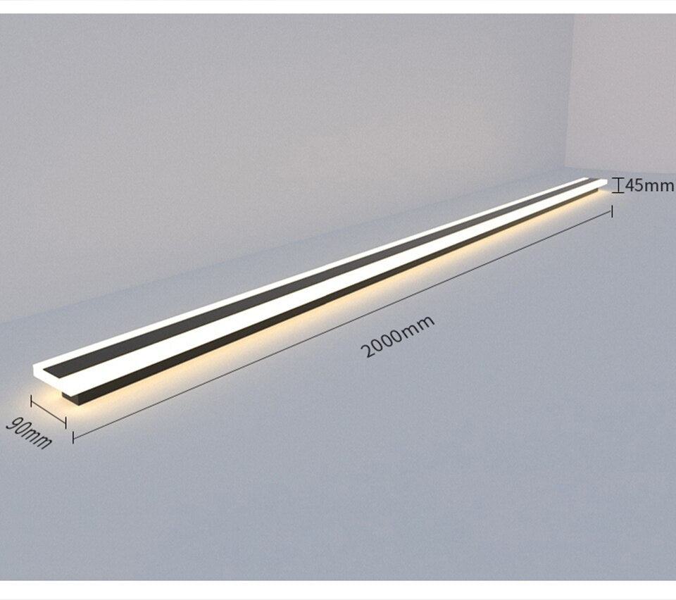 Solar LED Outdoor Lighting, Waterproof Long Wall Lamp for Garden, Porch, Villa, Courtyard, Balcony
