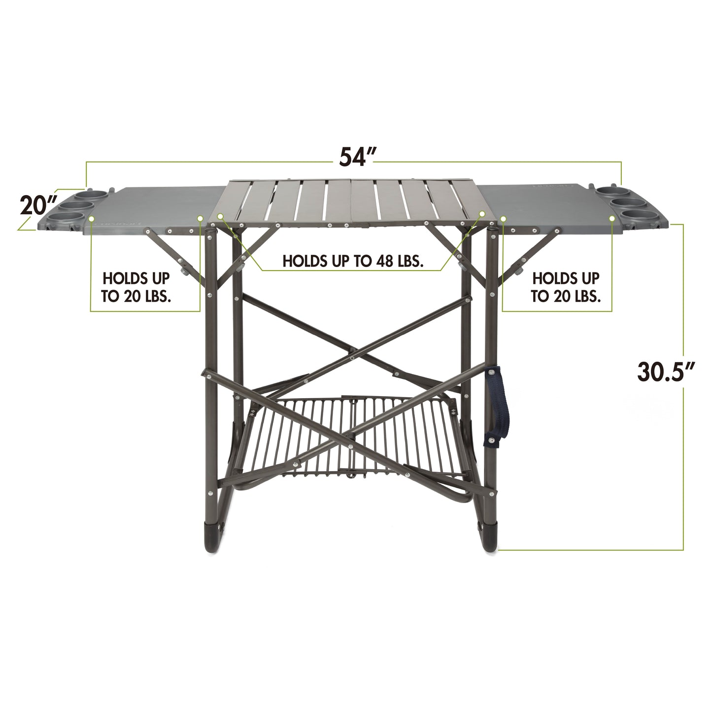 Aluminum Grill Stand with Adjustable Shelf, Camping Equipment, Multi-Tool Outdoor Camping