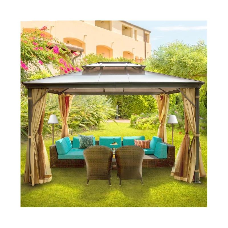 10'x10' or 10'x12' Gazebo Hardtop Canopy, Pair with the Gazebo EZ-Way Magnetic Screen for Easy Entry and Exit
