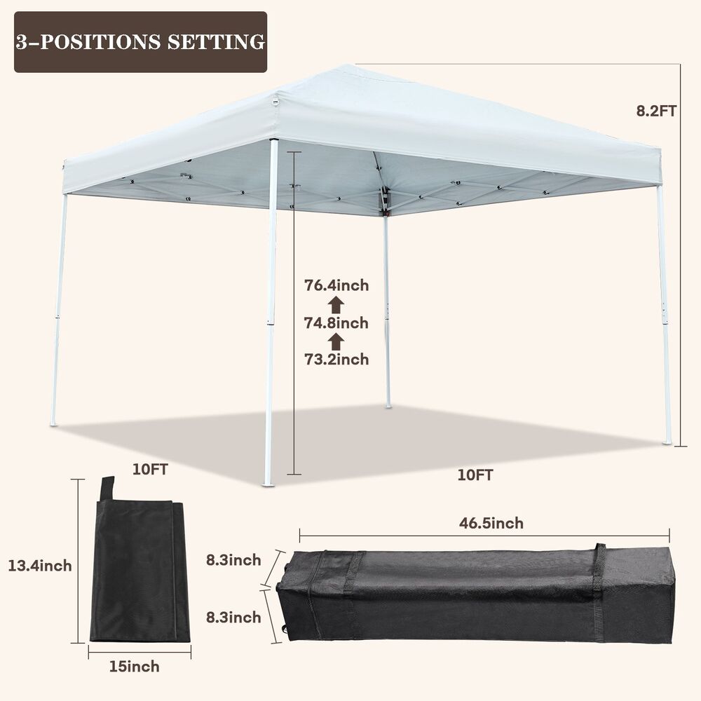10 x10ft EZ Pop Up Gazebo Tent with Mesh Side Walls and Wheel Bag. Add Gazebo EZ-Way Magnetic Screen for easy Entry and Exit.