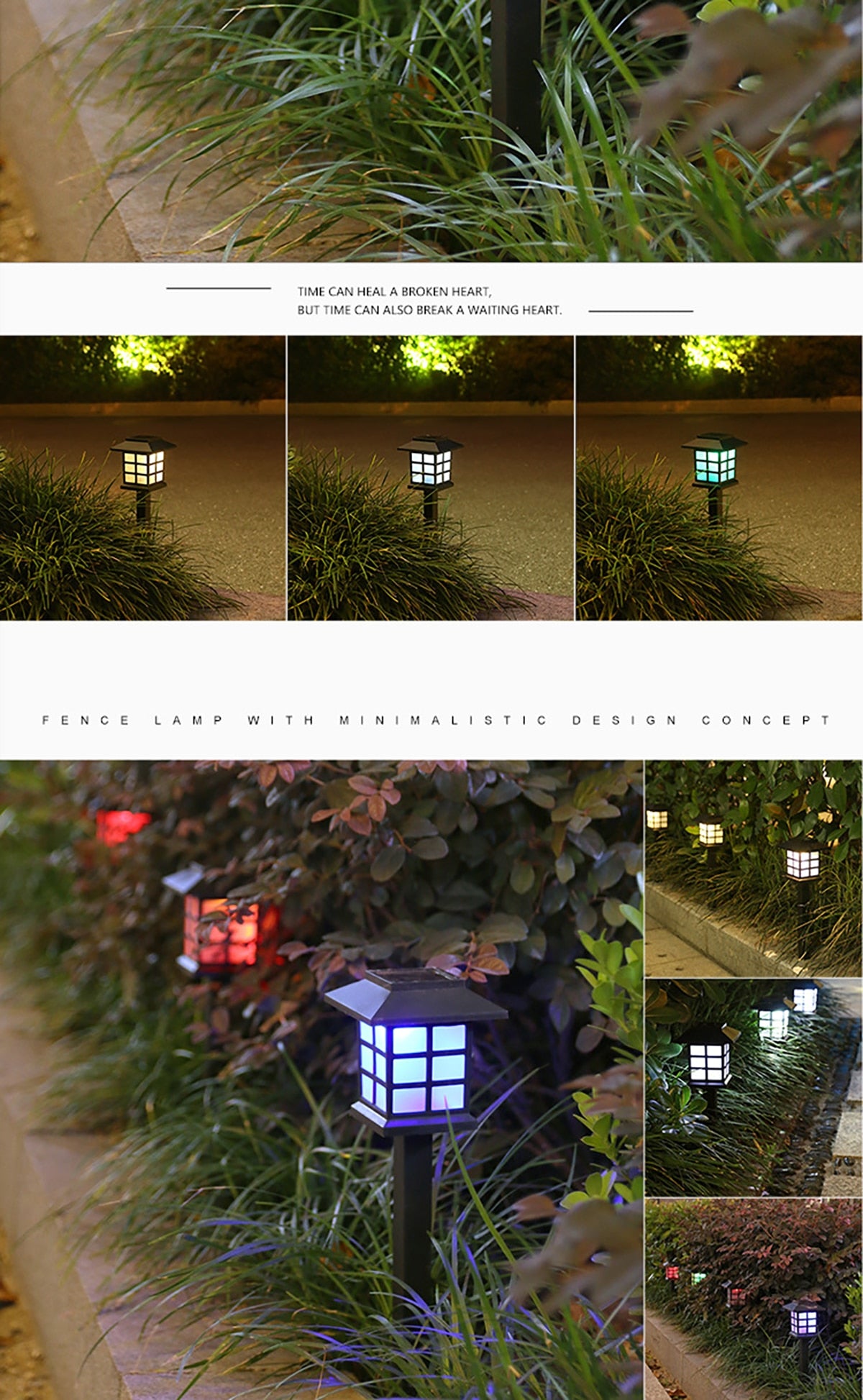Outdoor Solar LED Lawn Light Pathway lamp Waterproof LED Night Lights for Garden Courtyard Park Landscape Decor