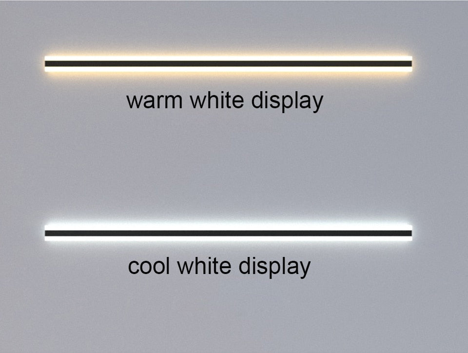 Solar LED Outdoor Lighting, Waterproof Long Wall Lamp for Garden, Porch, Villa, Courtyard, Balcony