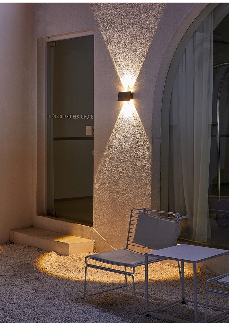 Solar LED Light Outdoor Lighting Garden Wall Lamp For Courtyard Street Landscape Spotlight Waterproof Sunlight Up and Down Lamp