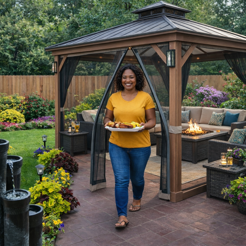 Load video: Gazebo EZ-Way Magnetic Access System, Magnetic Screen Insert