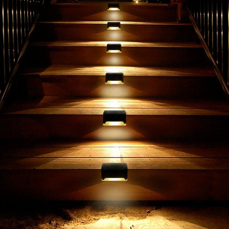 Solar Light Outdoor Garden Step Light 1/4/10 / 20pcs Waterproof Courtyard Stair Deck Fence Terrace Lighting LED Wall Washer