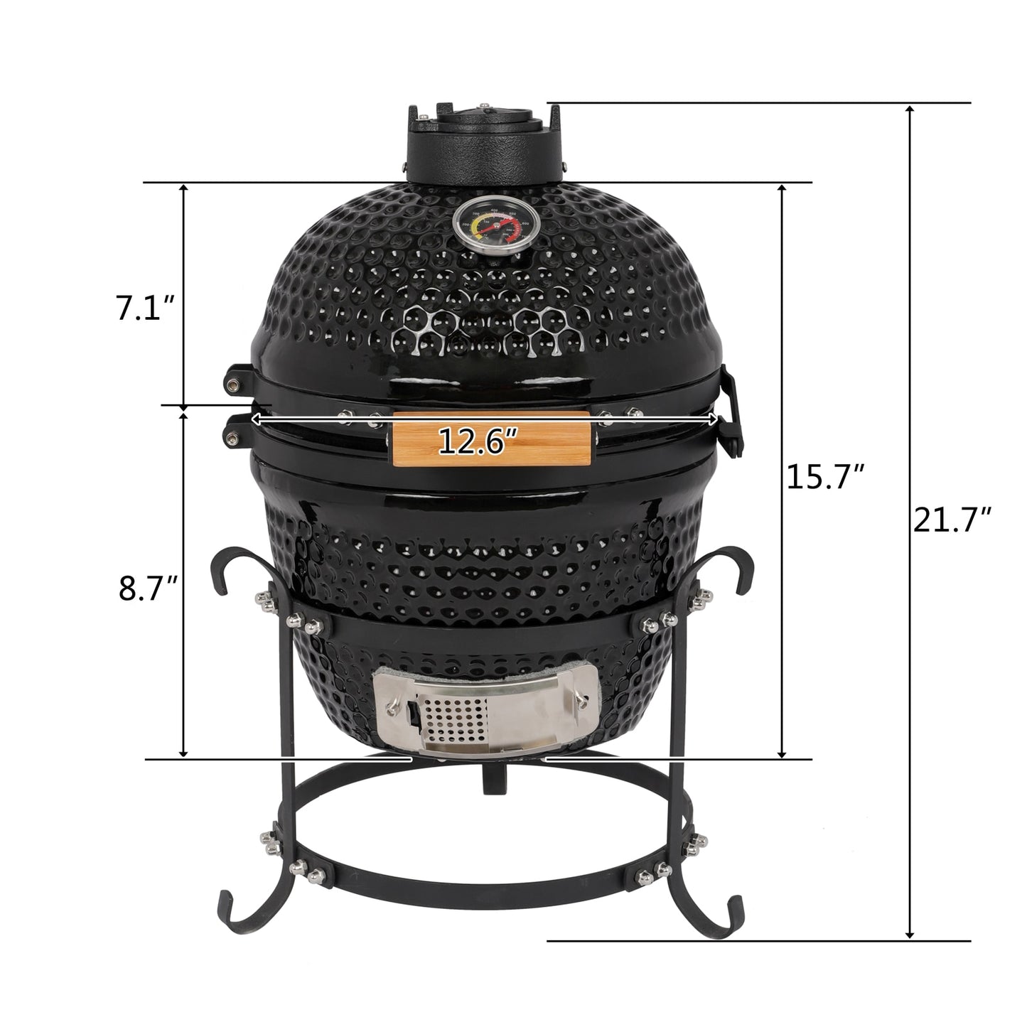 13In Round Ceramic Barbecue Charcoal Grill