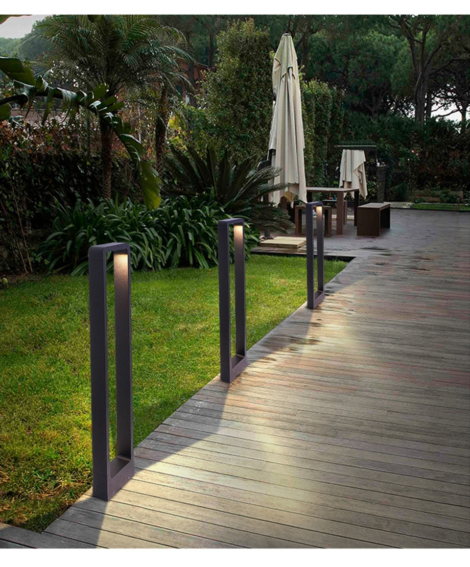 LED Garden Lights Lawn Lamp IP65 Waterproof 7W Modern Aluminum Pillar Light