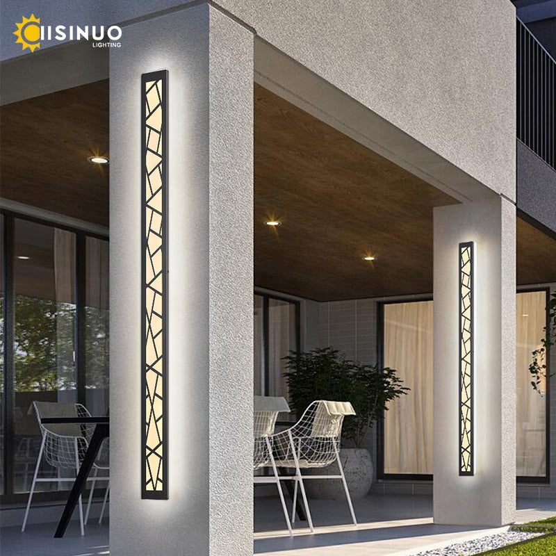 Waterproof outdoor wall lamp, LED Tall Wall Lamp, IP65 Aluminum Light, Garden Villa porch Sconce Light