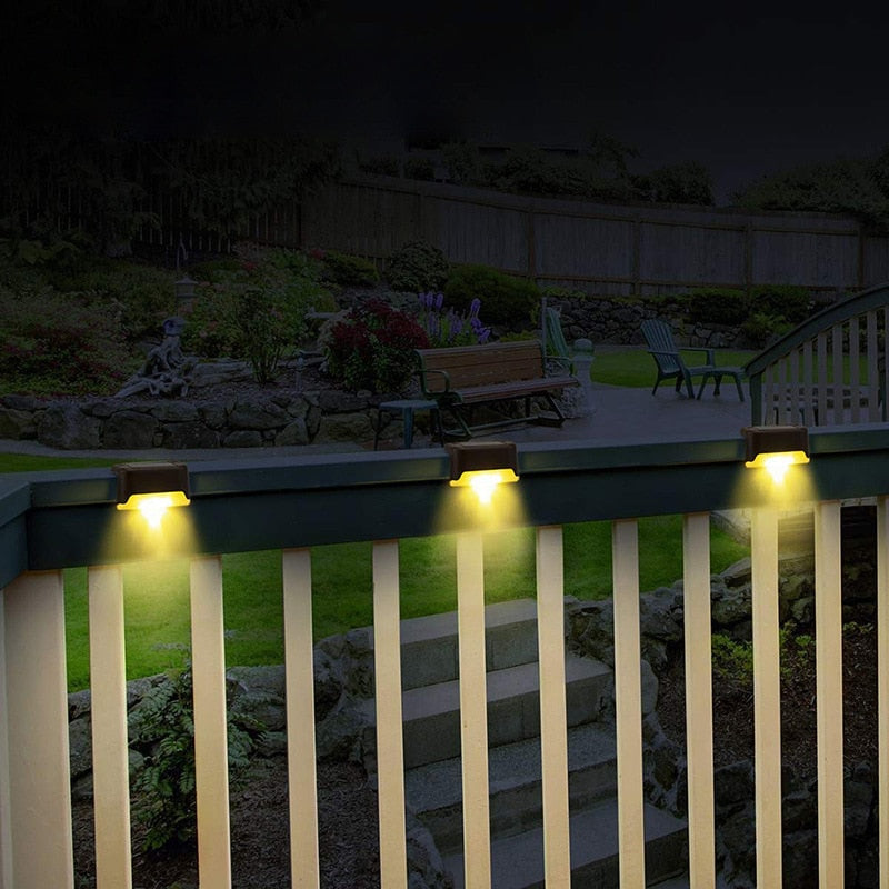 Solar Light Outdoor Garden Step Light 1/4/10 / 20pcs Waterproof Courtyard Stair Deck Fence Terrace Lighting LED Wall Washer