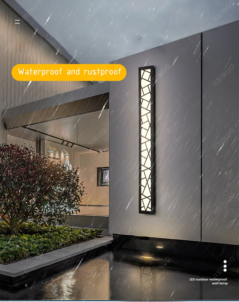 Waterproof outdoor wall lamp, LED Tall Wall Lamp, IP65 Aluminum Light, Garden Villa porch Sconce Light