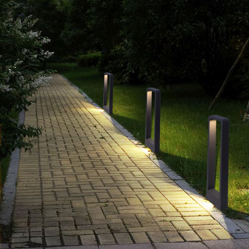 LED Garden Lights Lawn Lamp IP65 Waterproof 7W Modern Aluminum Pillar Light