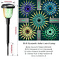Dynamic Solar Garden Lights RGB Color Changing Pathway, Light Outdoor Waterproof Lawn Lamp Auto Light Sensing Landscape Lighting
