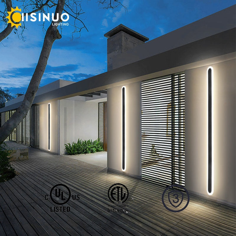 Waterproof Wall Lamp LED Outdoor Lighting IP65 Aluminum Wall mounted Garden Villa porch Sconce Light 110V 220V Sconce Luminaires