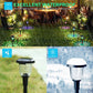 Dynamic Solar Garden Lights RGB Color Changing Pathway, Light Outdoor Waterproof Lawn Lamp Auto Light Sensing Landscape Lighting